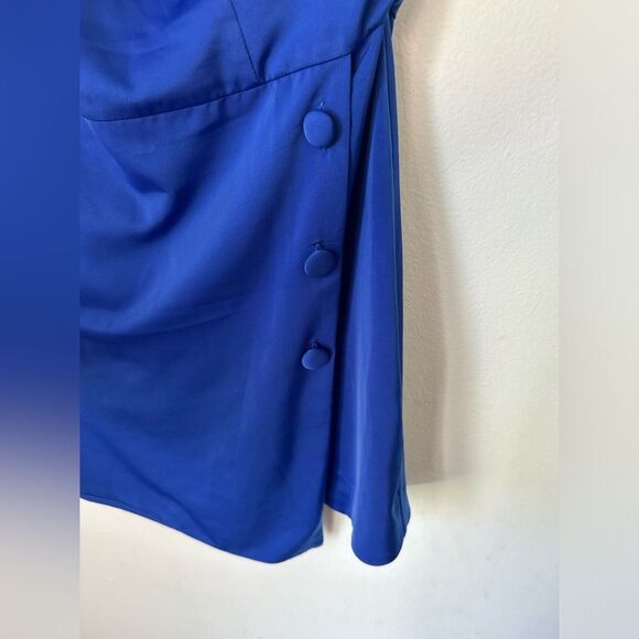 NBD Revolve Tere Mini Dress Size M Bright Cobalt One Shoulder Event Nightout - Picture 6 of 7